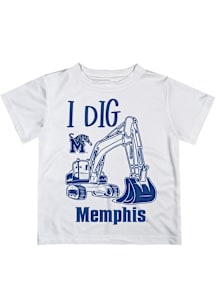 Vive La Fete Memphis Tigers Infant Excavator Short Sleeve T-Shirt White