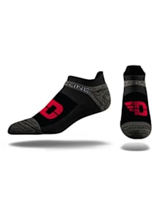 Strideline Dayton Flyers Premium Knit Crew, Primary Logo School Color Mens No Show Socks
