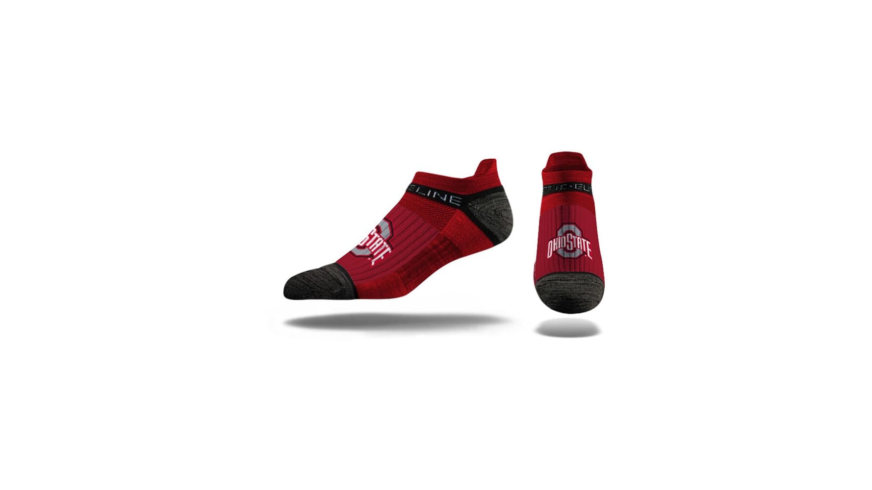 NCAA Ohio State Buckeyes Argyle Fuzzy Socks - One Size, Red, Officially Licensed