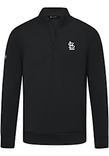 Levelwear St Louis Cardinals Mens Black Upright Insignia 2.0 Long Sleeve Qtr Zip Pullover