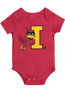 Colosseum Iowa State Cyclones Baby Cardinal Leaning Cy Short Sleeve One Piece