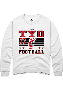 Taran Tyo Cincinnati Bearcats Mens White Football NIL Striped Player Crew
