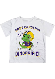 Vive La Fete East Carolina Pirates Toddler White Dino-Riffic Short Sleeve T-Shirt