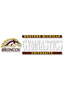 Western Michigan Broncos 6x2 Gymnastics Auto Decal - Brown