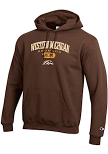 Champion Western Michigan Broncos Mens Brown Pill Box Mom Powerblend Long Sleeve Hoodie
