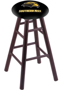 Southern Mississippi Golden Eagles Round Cushion Oak Pub Stool - Brown
