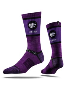 K-State Wildcats Strideline Basketball Mens Crew Socks - Purple