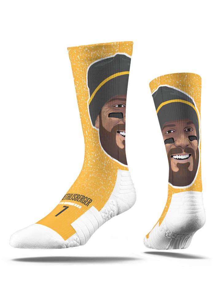 Pittsburgh Steelers Men's #7 Ben Roethlisberger City Star Socks