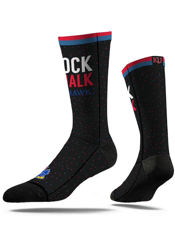 Kansas Jayhawks Rock Chalk Mens Dress Socks