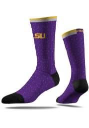LSU Tigers Speckle Mens Dress Socks
