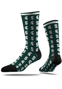 Michigan State Spartans Classic Step Mens Dress Socks