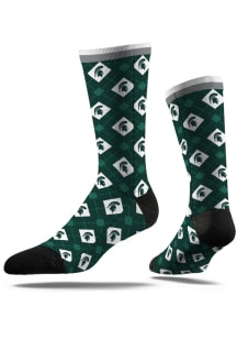 Repeat Michigan State Spartans Mens Argyle Socks - Green
