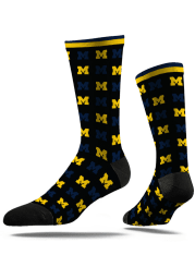 Michigan Wolverines Classic Step Mens Dress Socks