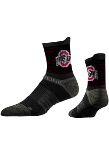 Team Logo Ohio State Buckeyes Mens Quarter Socks - Black