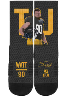 TJ Watt Pittsburgh Steelers Standing Mens Crew Socks