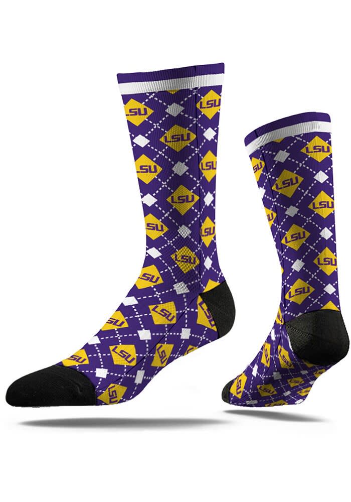 LSU Tigers Repeat Mens Argyle Socks