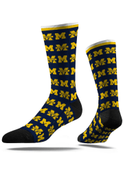 Michigan Wolverines Step and Repeat Mens Dress Socks