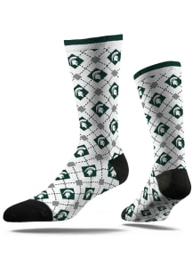 Repeat Michigan State Spartans Mens Argyle Socks - Green