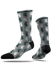 Michigan State Spartans Step and Repeat Mens Dress Socks