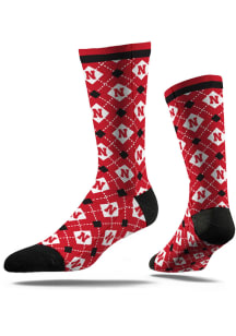 Repeat Nebraska Cornhuskers Mens Argyle Socks - Red
