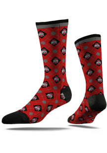 Repeat Ohio State Buckeyes Mens Argyle Socks - Red