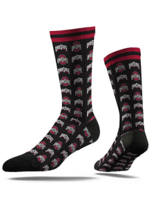 Ohio State Buckeyes Strideline Step and Repeat Mens Dress Socks - Red