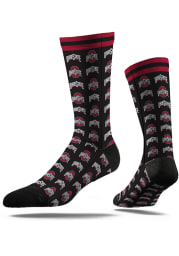 Ohio State Buckeyes Step and Repeat Mens Dress Socks