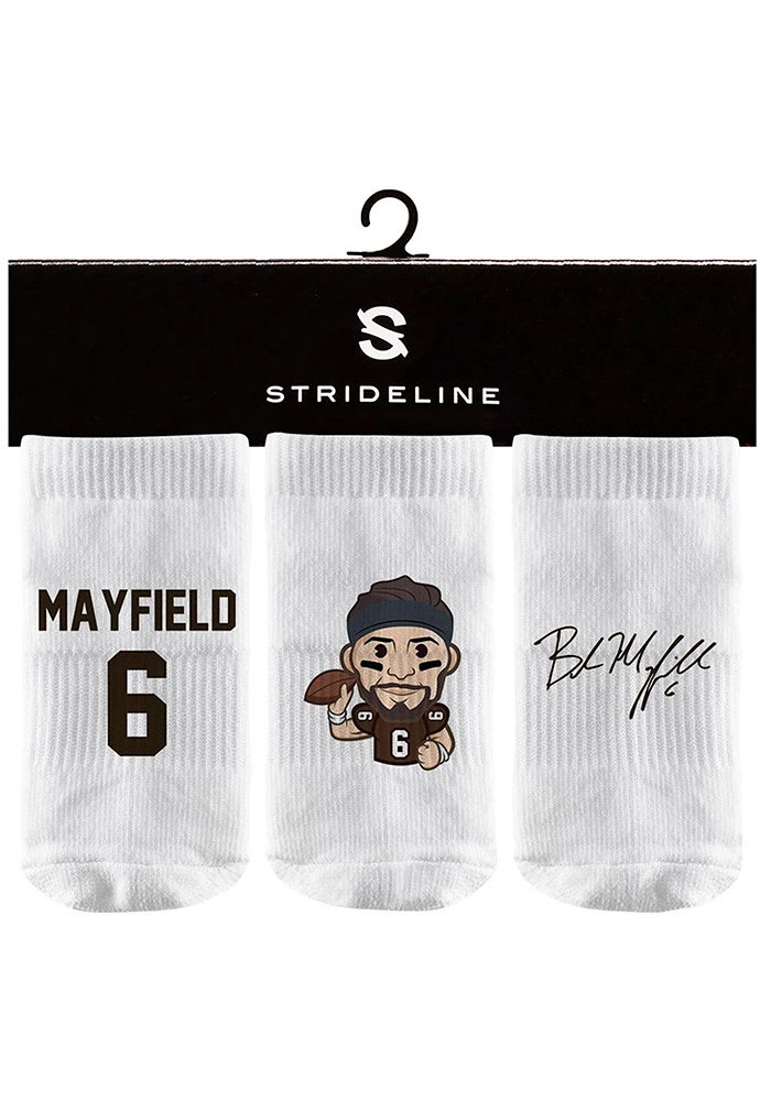 Baker Mayfield Strideline Cleveland Browns 3PK Baby Quarter Socks