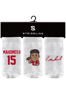 Patrick Mahomes  Strideline Kansas City Chiefs 3PK Baby Quarter Socks