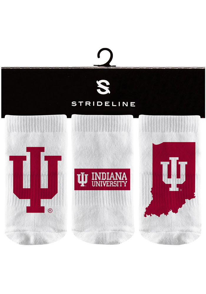 Strideline Indiana Hoosiers 3PK Baby Quarter Socks