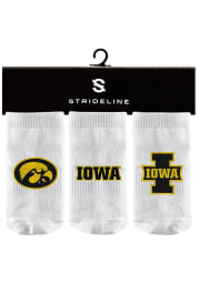 Strideline Iowa Hawkeyes 3PK Baby Quarter Socks