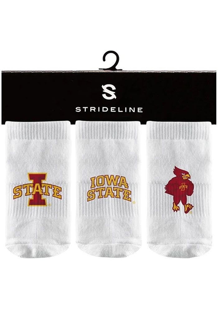 Strideline Iowa State Cyclones 3PK Baby Quarter Socks
