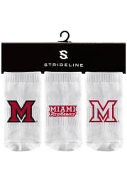 Strideline Miami RedHawks 3PK Baby Quarter Socks