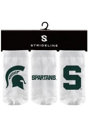 Strideline Michigan State Spartans 3PK Baby Quarter Socks