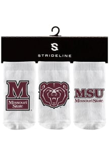 Strideline Missouri State Bears 3PK Baby Quarter Socks