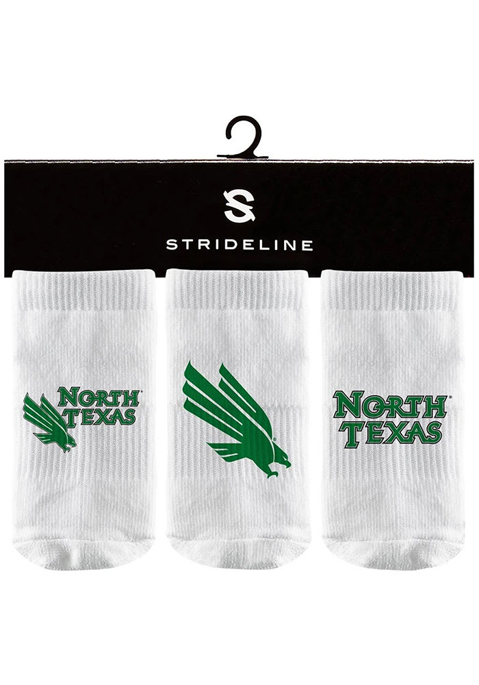 Strideline North Texas Mean Green 3PK Baby Quarter Socks