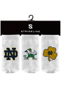 Strideline Notre Dame Fighting Irish 3PK Baby Quarter Socks