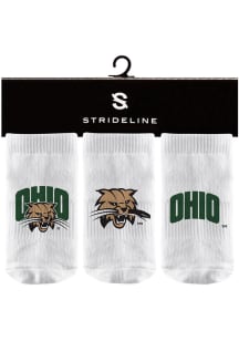 Strideline Ohio Bobcats 3PK Baby Quarter Socks