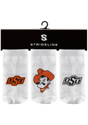 Strideline Oklahoma State Cowboys 3PK Baby Quarter Socks