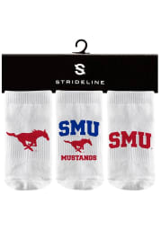 Strideline SMU Mustangs 3PK Baby Quarter Socks