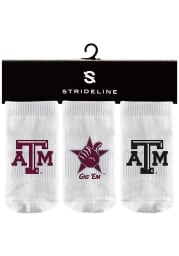Strideline Texas A&M Aggies 3PK Baby Quarter Socks
