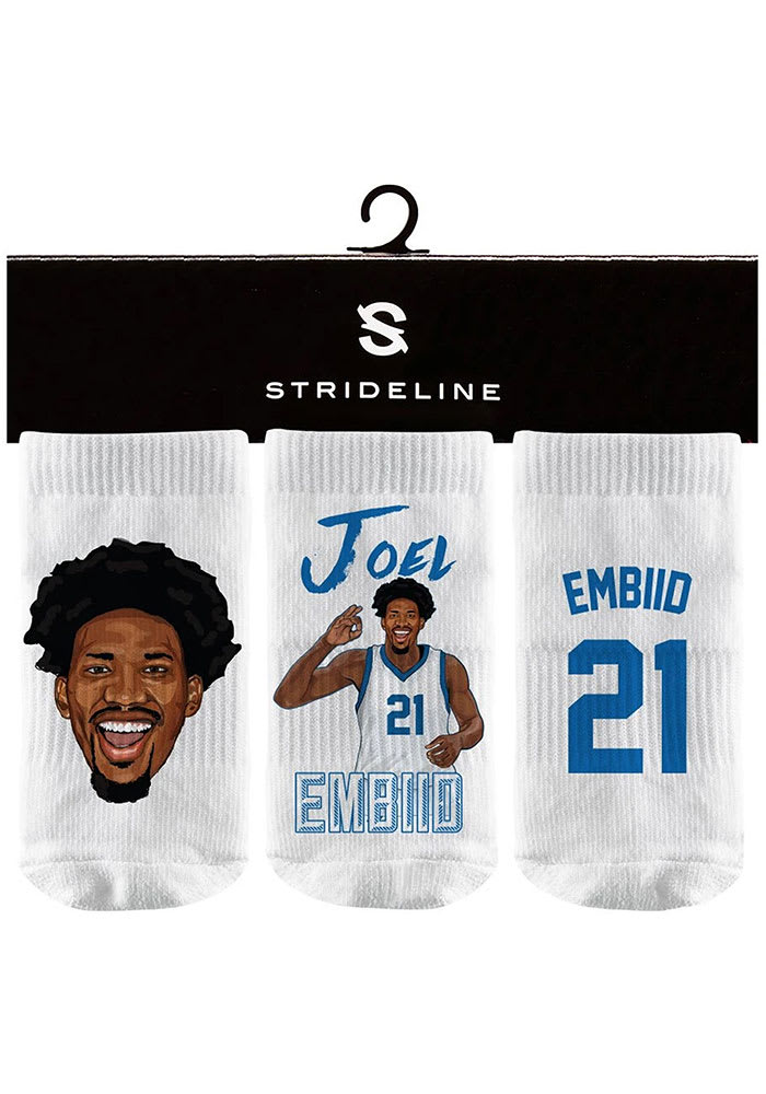 Joel Embiid Strideline Philadelphia 76ers 3PK Baby Quarter Socks
