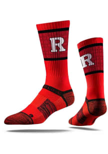 Rutgers Scarlet Knights Strideline Team Logo Mens Crew Socks - Red