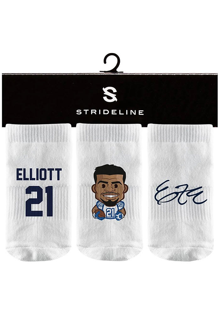 Ezekiel Elliott Strideline Dallas Cowboys 3PK Baby Quarter Socks
