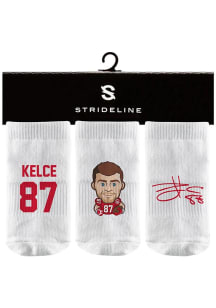 Travis Kelce  Strideline Kansas City Chiefs 3PK Baby Quarter Socks