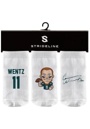 Carson Wentz Strideline Philadelphia Eagles 3PK Baby Quarter Socks