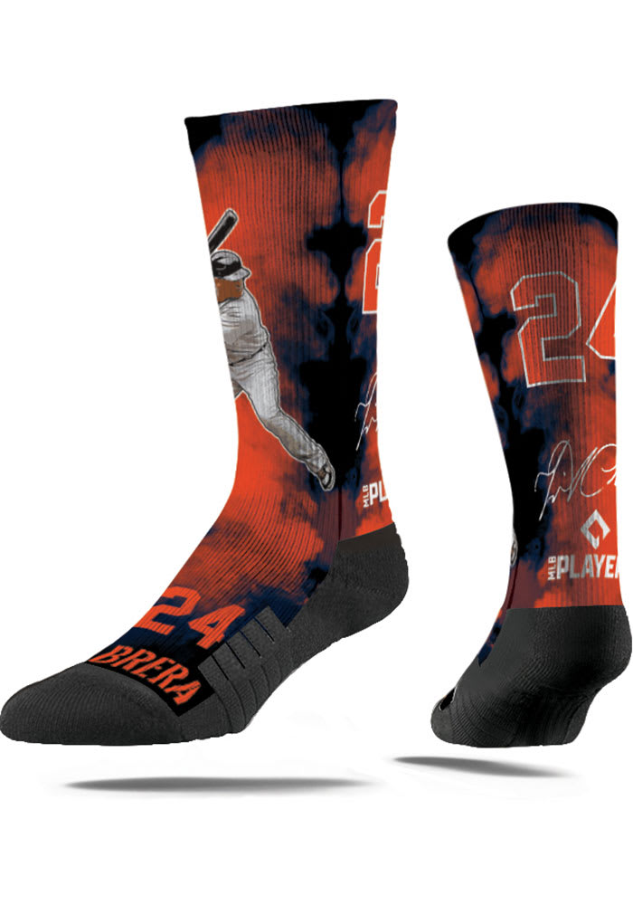 Detroit Tigers RMC Stripe Mens Large Crew Cut Socks