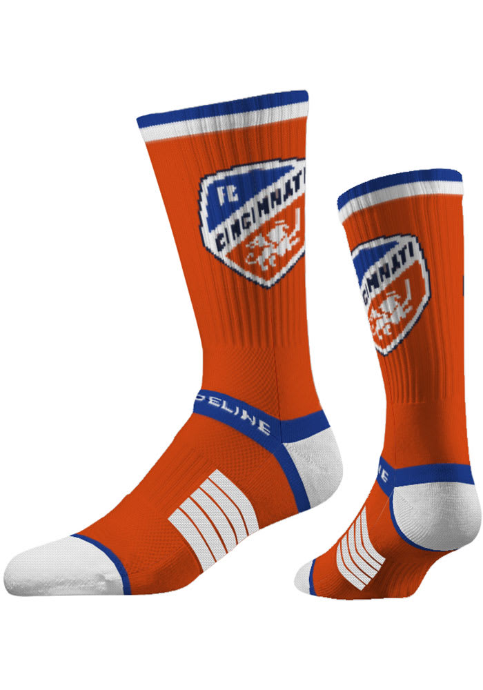 FC Cincinnati Strideline Fashion Logo Mens Crew Socks