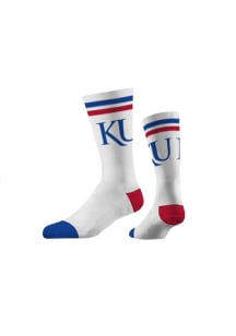Kansas Jayhawks Strideline Fashion Logo Mens Crew Socks