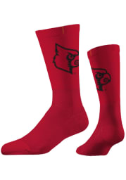 Louisville Cardinals Strideline Fashion Logo Mens Crew Socks